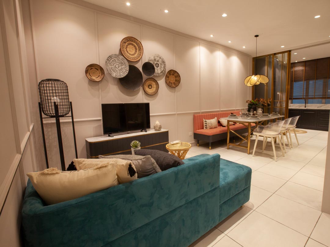 Living Room and Dining Room Ritma Perdana Townhouse Upper Floor